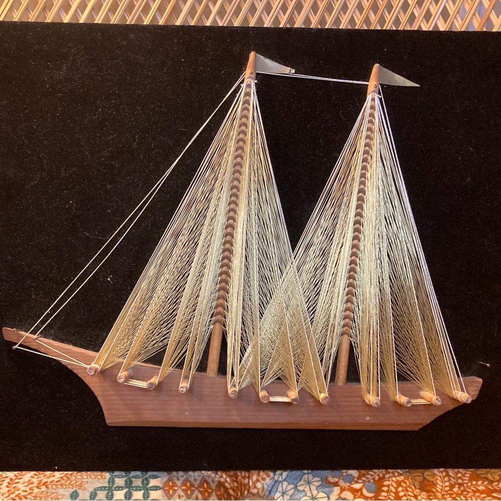 Vintage Mid Century Nautical Theme String Art